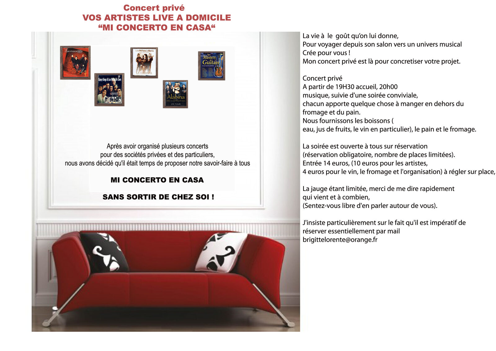 Ambiance d'un concert priv&eacute; Santiago Lorente